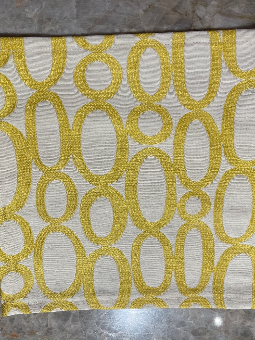 Set of 5 Cloth Napkins, Modern Print,  9”